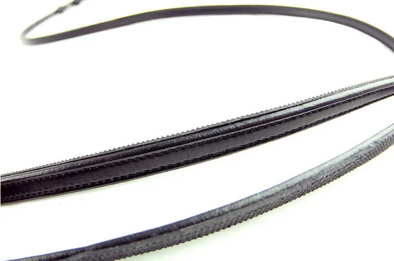 Ascot Dressage Reins 1/2 inch Black-1